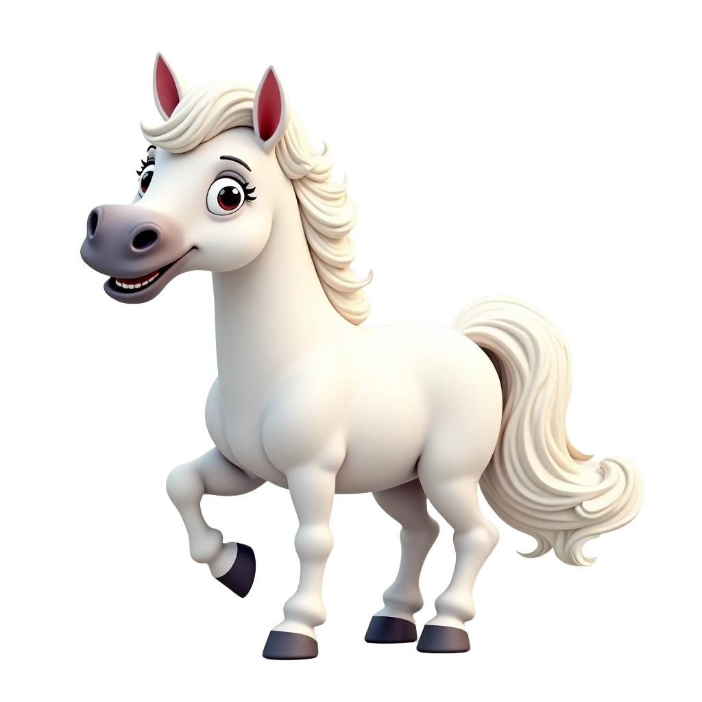 Animated White Horse